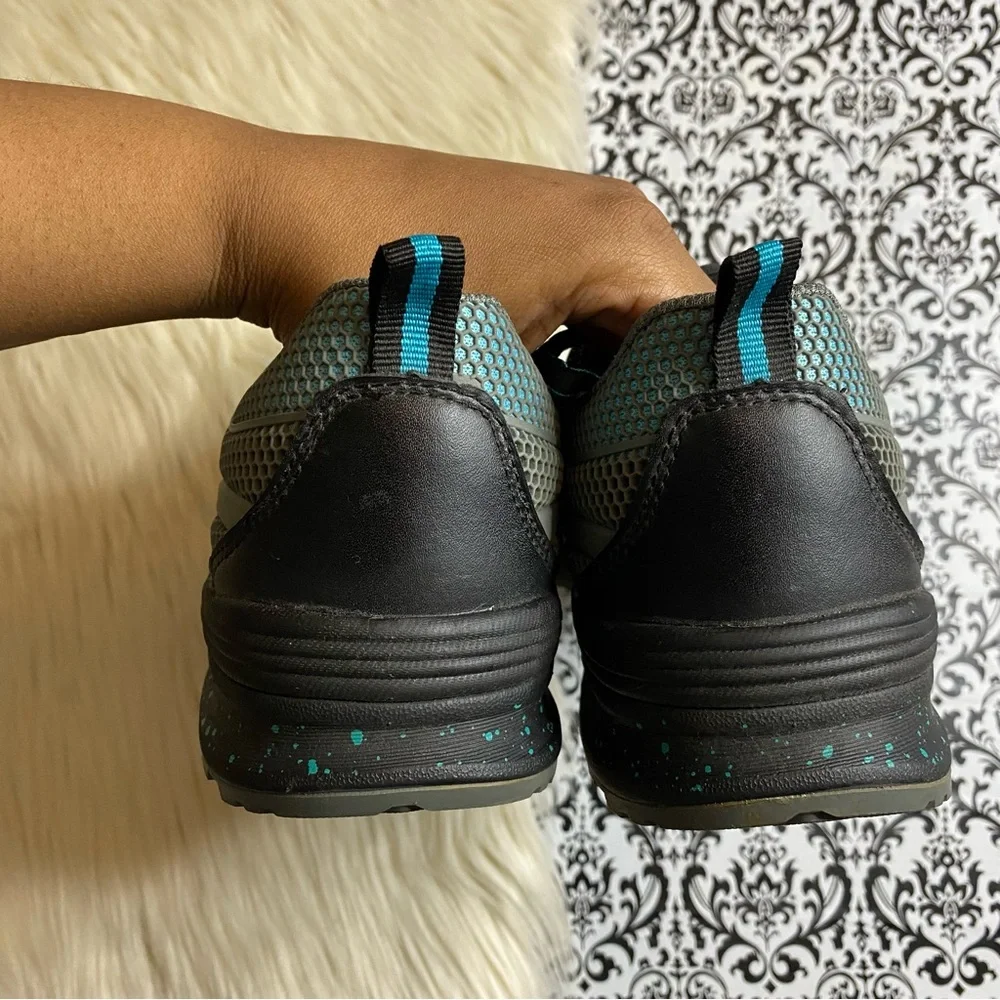Skechers : size 8 : blue, black & grey ‘bulkin-lyndale’ steel-toe work sneakers